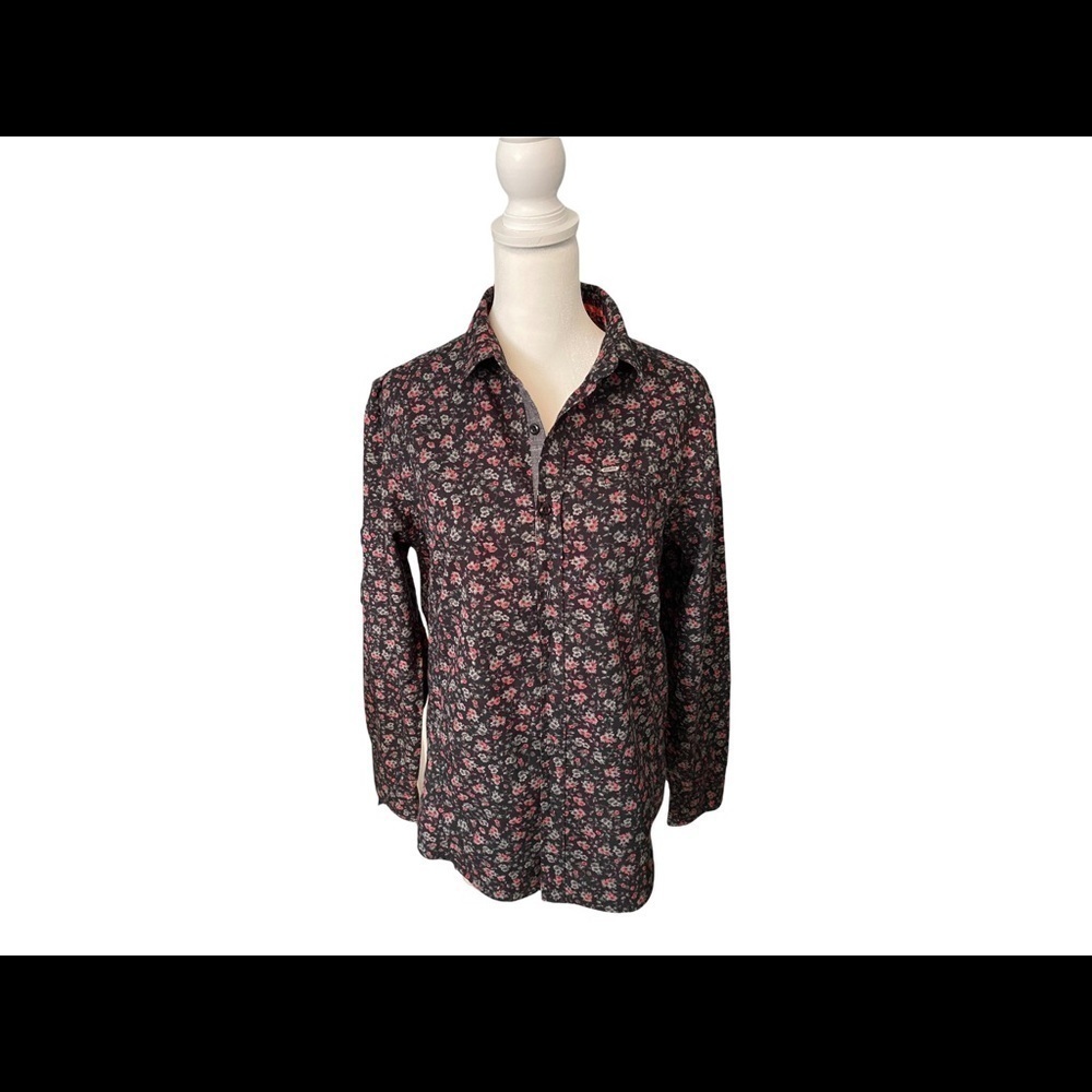 𝅺guess floral button down shirt size small